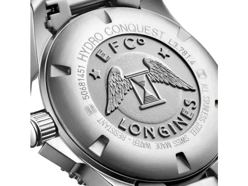 OROLOGIO UOMO AUTOMATICO ACCIAIO/ACCIAIO LUNETTA CERAMICA HYDROCONQUEST LONGINES L3.781.4.96.6